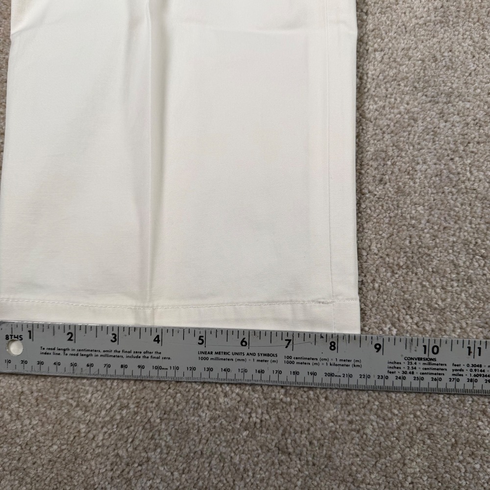 Talbots The Perfect Chino Women 16 (37 X 31) White Straight Leg Full Length NEW - Picture 8 of 11